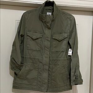GAP Woman’s Olive Green Utility Jacket NWT M Drawstring for Cinched Waist